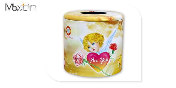 圓形馬口鐵紙巾盒子 圓形紙巾馬口鐵盒