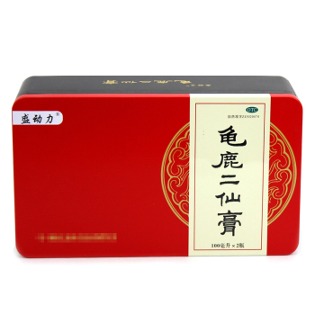 龜鹿二仙膏包裝鐵盒,鹿胎膏馬口鐵盒